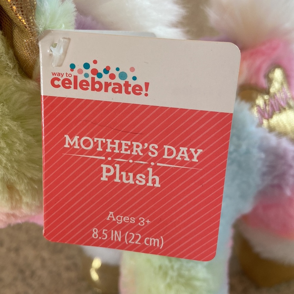 Rainbow Plush Unicorn “Nana” Mother’s Day - Picture 3 of 3